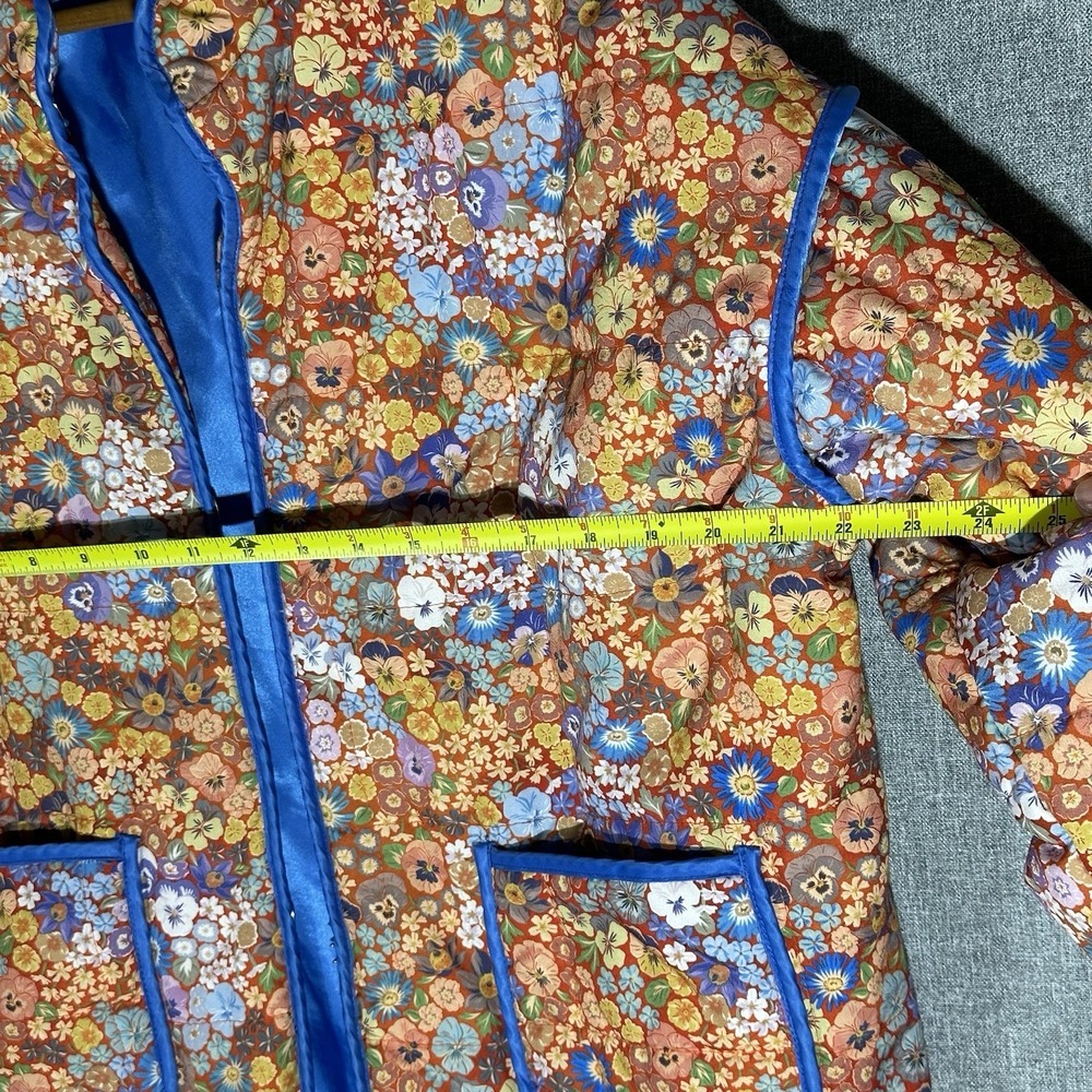 Cottagecore Patchwork Quilted Jacket M Floral Qui… - image 7
